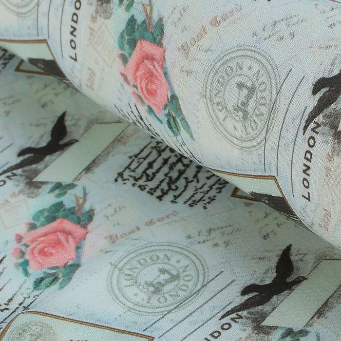 Ткань для пэчворка "Путешествие в Лондон", 48х50см, 120г/кв.м, №3