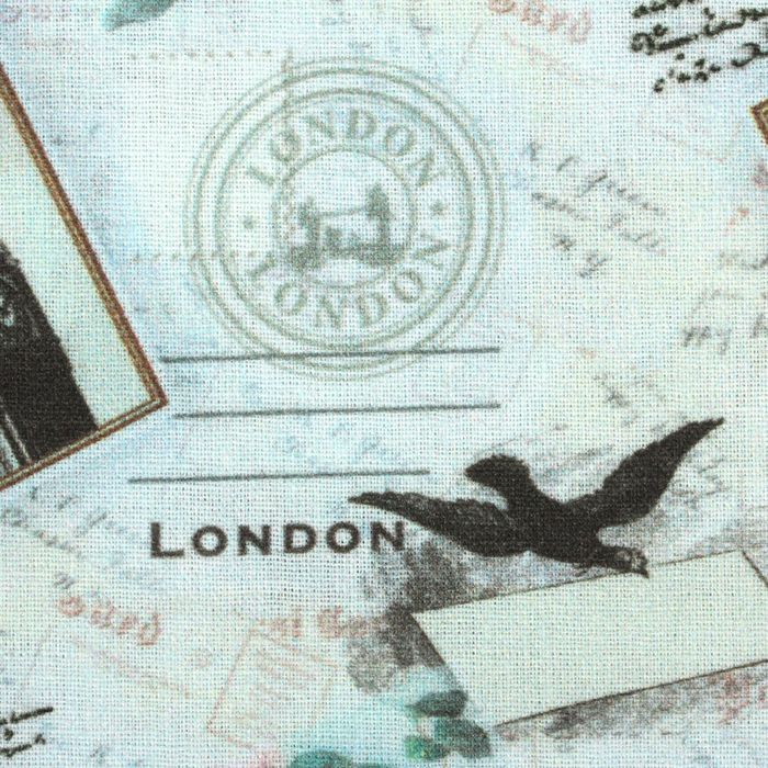 Ткань для пэчворка "Путешествие в Лондон", 48х50см, 120г/кв.м, №3