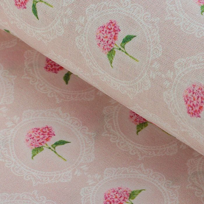 Ткань для пэчворка "Парижская гортензия", 48х50см, 120г/кв.м, №1