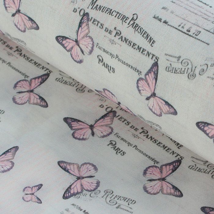 Ткань для пэчворка Винтажные бабочки №2
