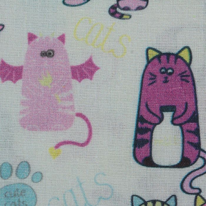 Ткань для пэчворка "Кошачья история", 48х50см, 120г/кв.м, №14