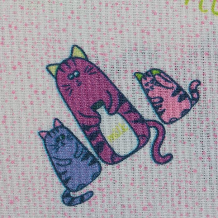 Ткань для пэчворка "Кошачья история", 48х50см, 120г/кв.м, №15