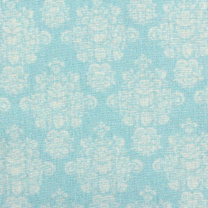 Ткань для пэчворка "Винтажные гортензии", 48х50см, 120г/кв.м, №2, цвет серо-голубой