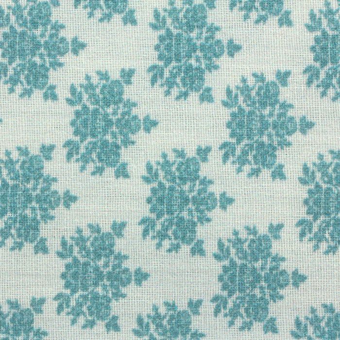 Ткань для пэчворка "Винтажные гортензии", 48х50см, 120г/кв.м, №4, цвет серо-голубой