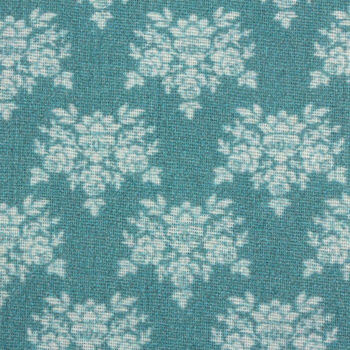 Ткань для пэчворка "Винтажные гортензии", 48х50см, 120г/кв.м, №5, цвет серо-голубой