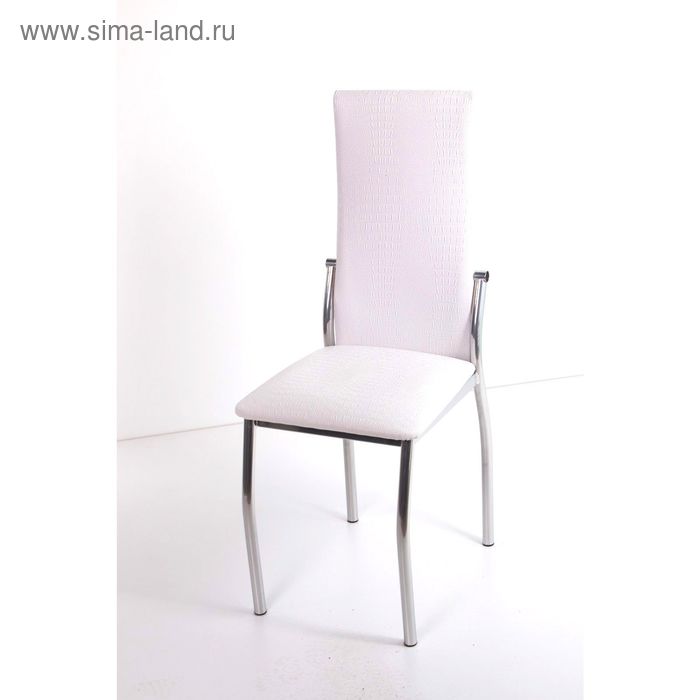 Стул на металлокаркасе Про СТ хром люкс/крок белый мат стул на металлокаркасе про ст хром люкс серебро металлик