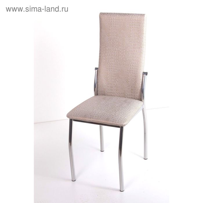 Стул на металлокаркасе Про СТ, Хром люкс/Крок бело-золотистый стул на металлокаркасе про ст хром люкс шоколадный