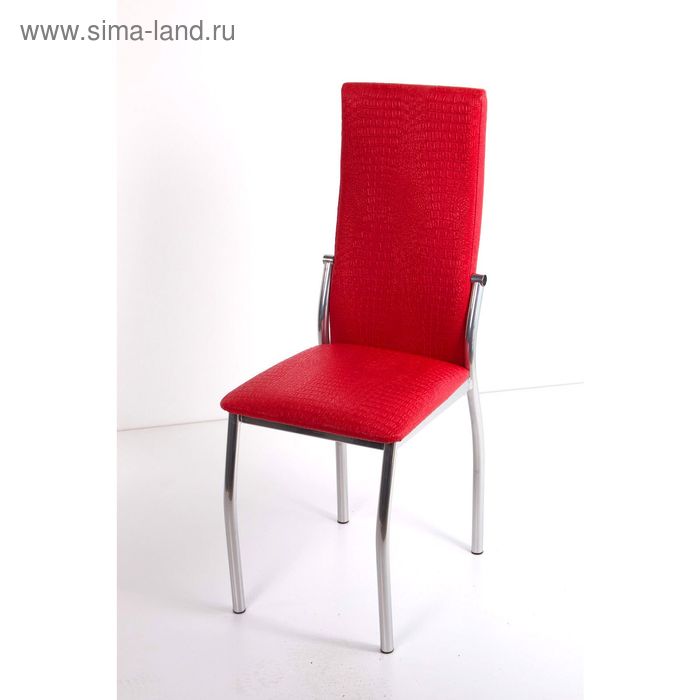 Стул на металлокаркасе Про СТ хром люкс/крок красный мат стул на металлокаркасе хлоя ст хром люкс крок бело золотистый