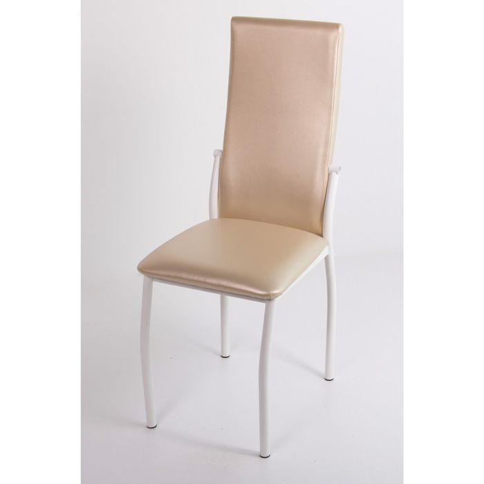 Стул на металлокаркасе Про СТ белый/бежевый перламутр