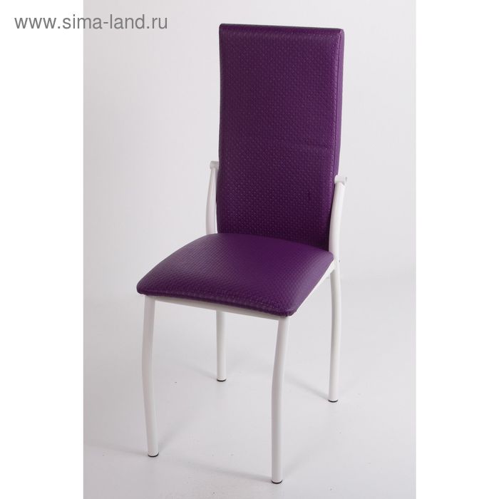 Стул на металлокаркасе Про СТ белый/капитон фиолетовый стул на металлокаркасе про ст хром люкс капитон фиолетовый