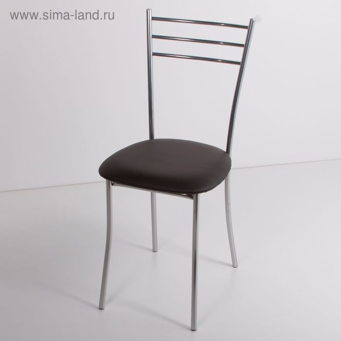 

Стул на металлокаркасе Хлоя СТ хром люкс/черный