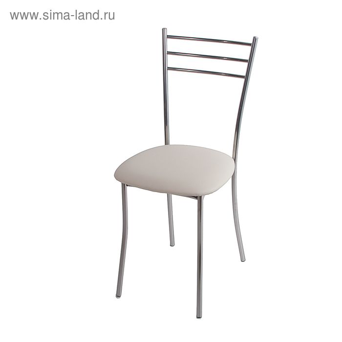 

Стул на металлокаркасе Хлоя СТ хром люкс/белый