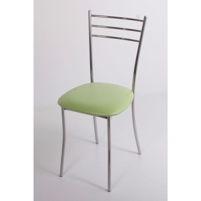 Стул на металлокаркасе Хлоя СТ хром люкс/фисташковый