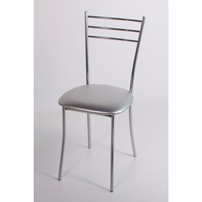 Стул на металлокаркасе Хлоя СТ хром люкс/серебро металлик