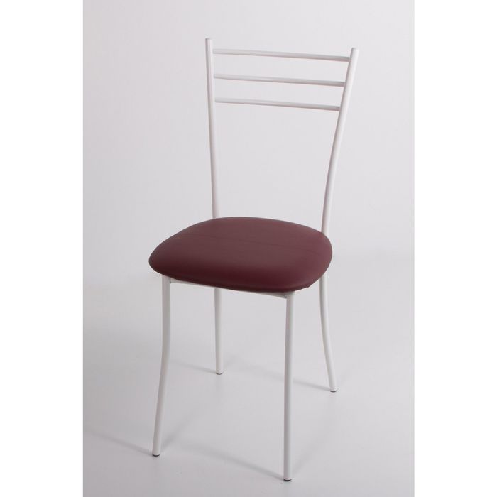 Стул на металлокаркасе Хлоя СТ белый/бордовый