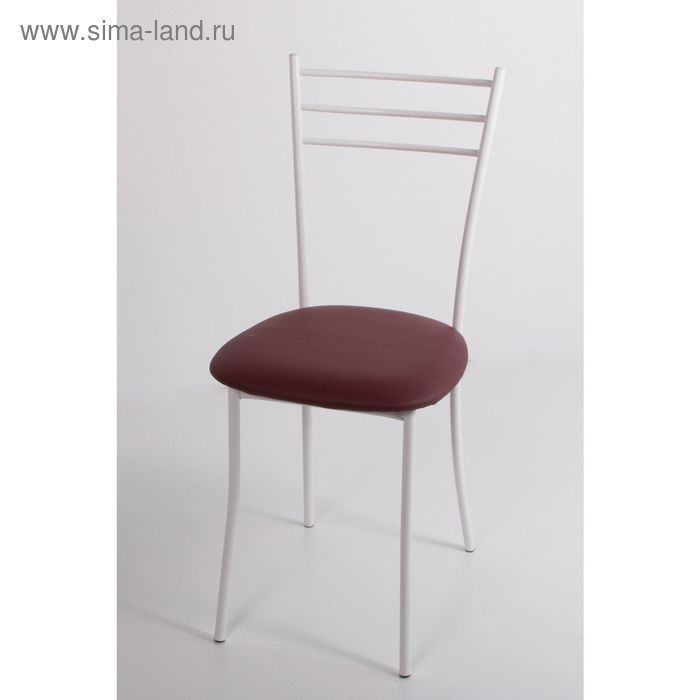 Стул на металлокаркасе Хлоя СТ белый/бордовый стул на металлокаркасе хлоя ст коричневый бордовый