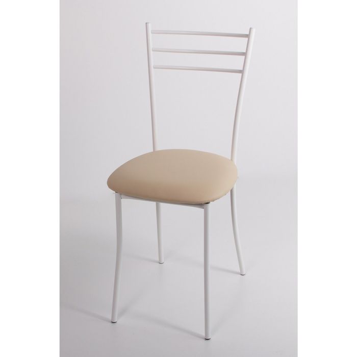 Стул на металлокаркасе Хлоя СТ белый/топленое молоко