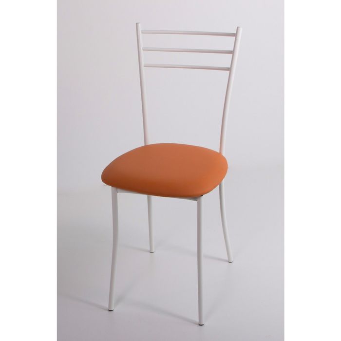 Стул на металлокаркасе Хлоя СТ белый/оранжевый