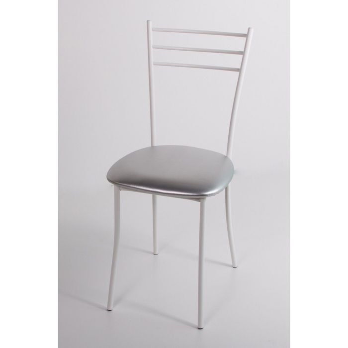 Стул на металлокаркасе Хлоя СТ белый/серебро металлик