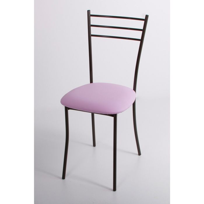 Стул на металлокаркасе Хлоя СТ коричневый/розовый