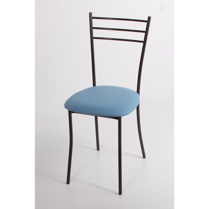 Стул на металлокаркасе Хлоя СТ коричневый/голубой