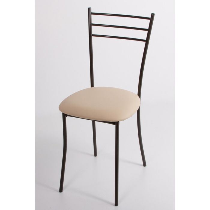 Стул на металлокаркасе Хлоя СТ коричневый/топленое молоко