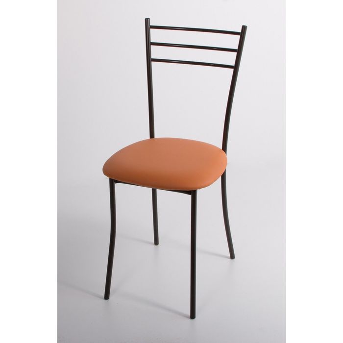Стул на металлокаркасе Хлоя СТ коричневый/оранжевый