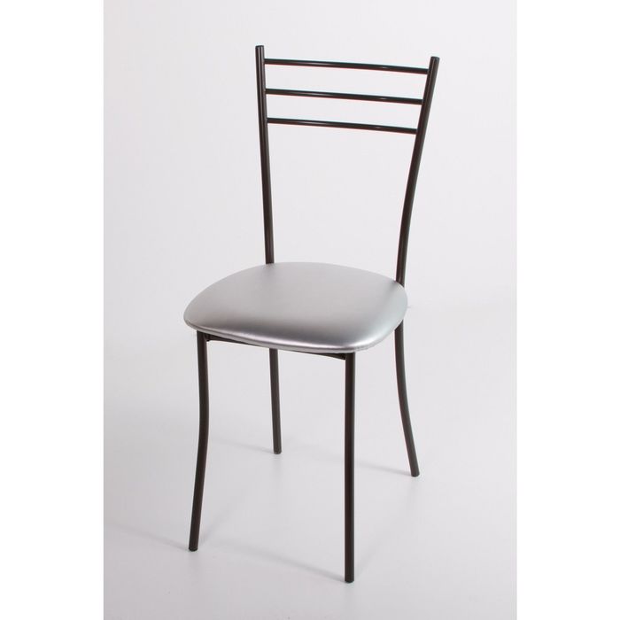 Стул на металлокаркасе Хлоя СТ коричневый/серебро металлик