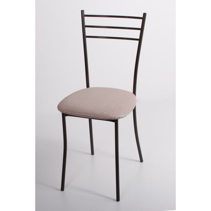 Стул на металлокаркасе Хлоя СТ коричневый/бенгал слоновая кость