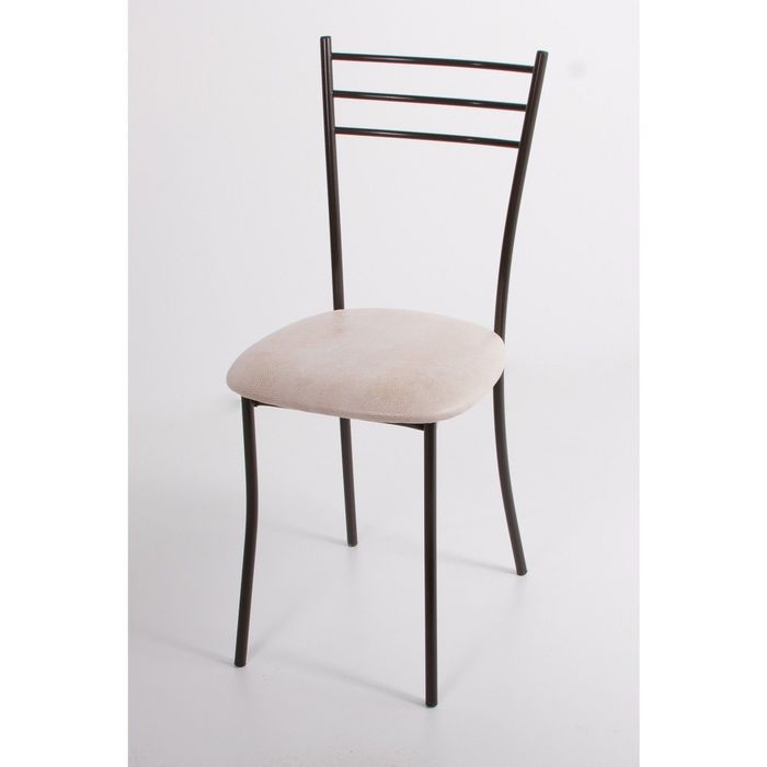 Стул на металлокаркасе Хлоя СТ коричневый/нубук белый