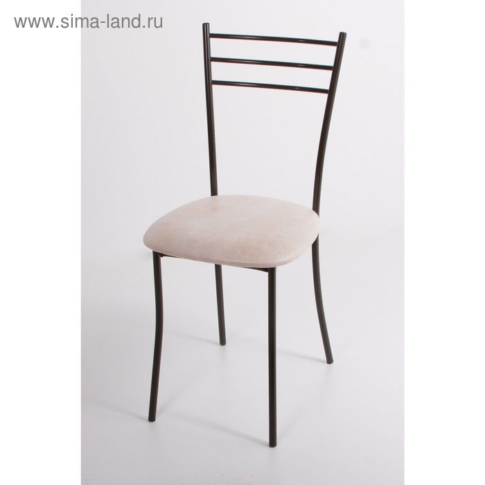 Стул на металлокаркасе Хлоя СТ коричневый/нубук белый стул на металлокаркасе хлоя ст хром люкс белый