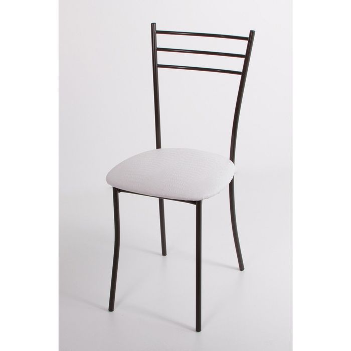 Стул на металлокаркасе Хлоя СТ коричневый/крок белый мат