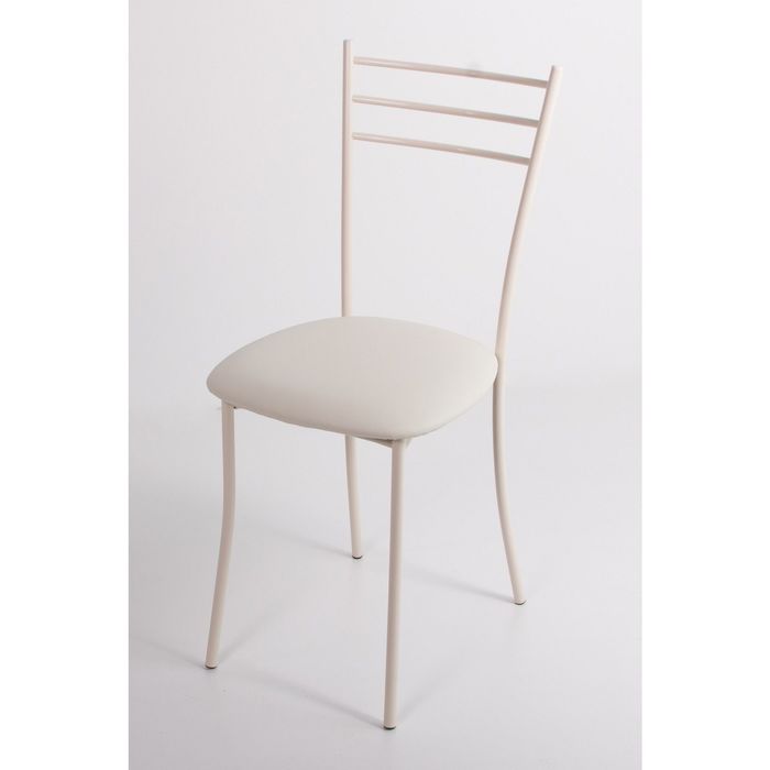 Стул на металлокаркасе Хлоя СТ бежевый/белый