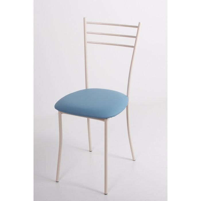 Стул на металлокаркасе Хлоя СТ бежевый/голубой