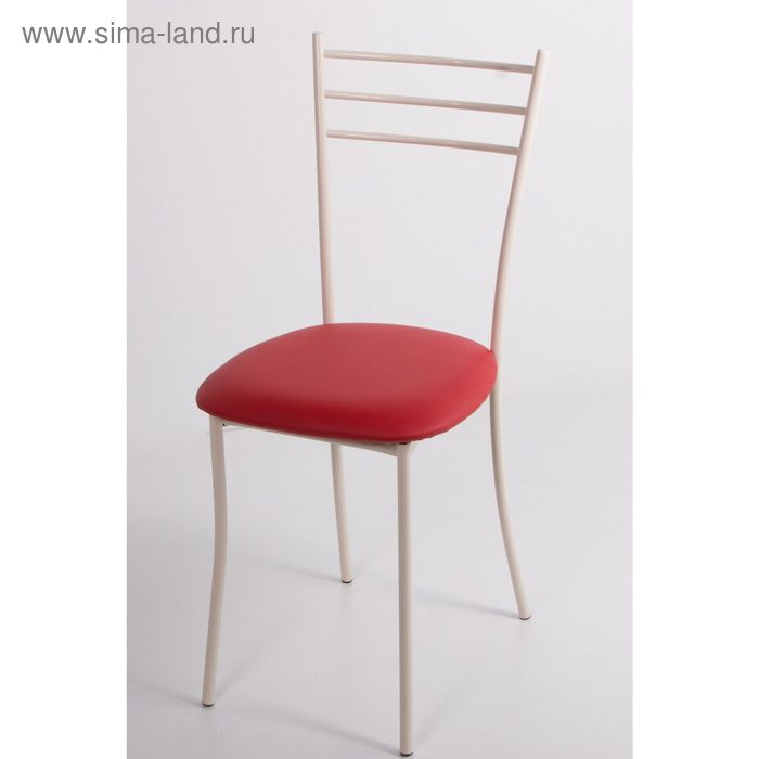 Стул на металлокаркасе Хлоя СТ бежевый/красный стул на металлокаркасе хлоя ст белый крок красный мат