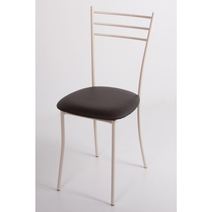 Стул на металлокаркасе Хлоя СТ бежевый/шоколадный