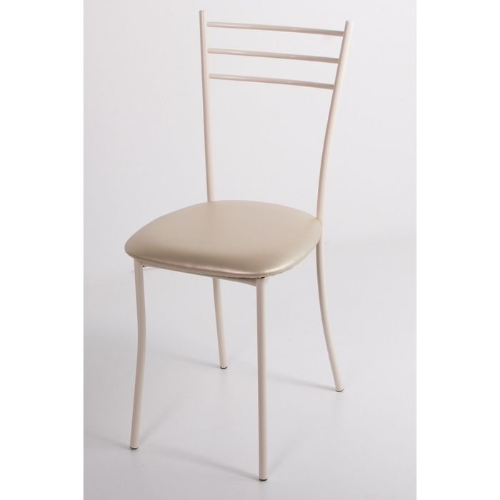 Стул на металлокаркасе Хлоя СТ бежевый/бежевый перламутр