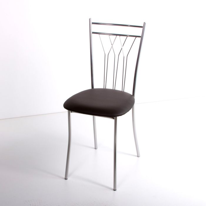 Стул на металлокаркасе Премьер СТ хром люкс/черный