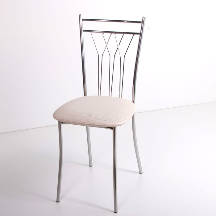 Стул на металлокаркасе Премьер СТ хром люкс/бенгал снежный