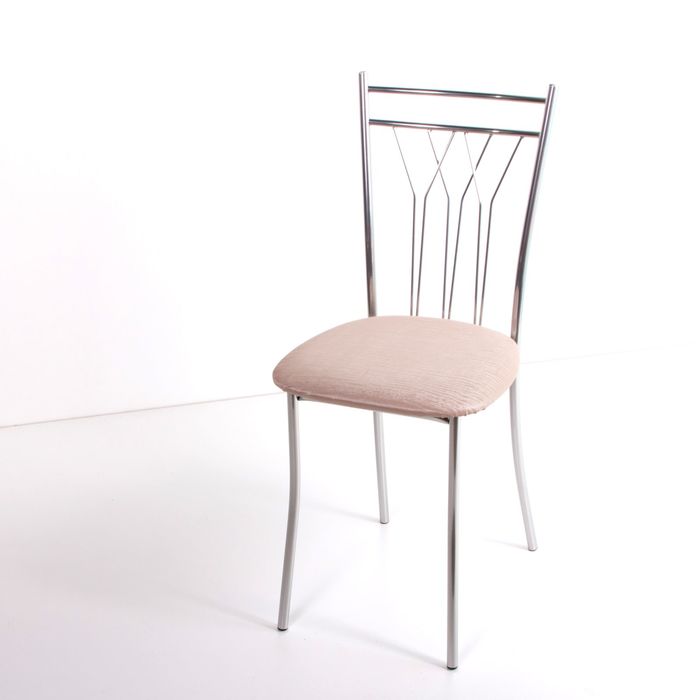 Стул на металлокаркасе Премьер СТ хром люкс/бенгал слоновая кость