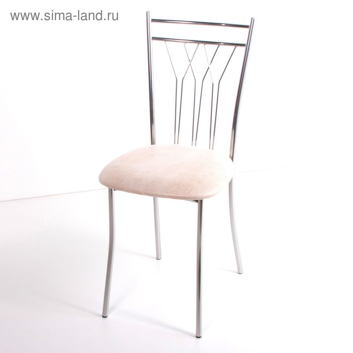 Стул на металлокаркасе Премьер СТ хром люкс/нубук белый стул на металлокаркасе про ст хром люкс белый