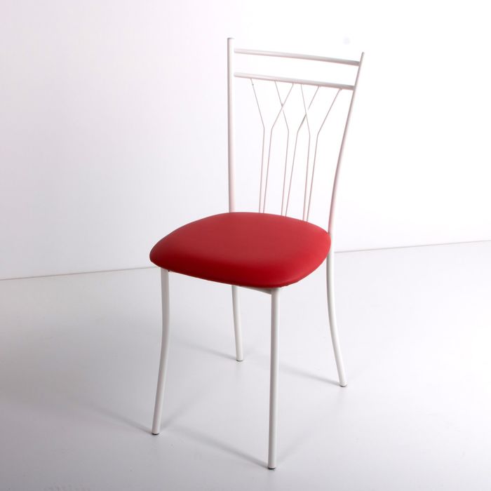 Стул на металлокаркасе Премьер СТ белый/красный