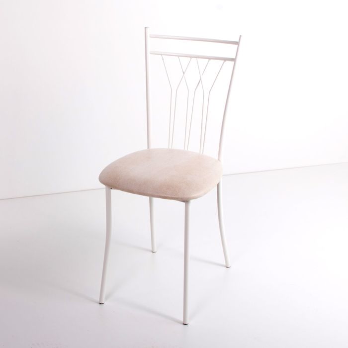 Стул на металлокаркасе Премьер СТ белый/нубук белый