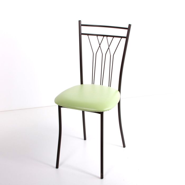 Стул на металлокаркасе Премьер СТ коричневый/фисташковый