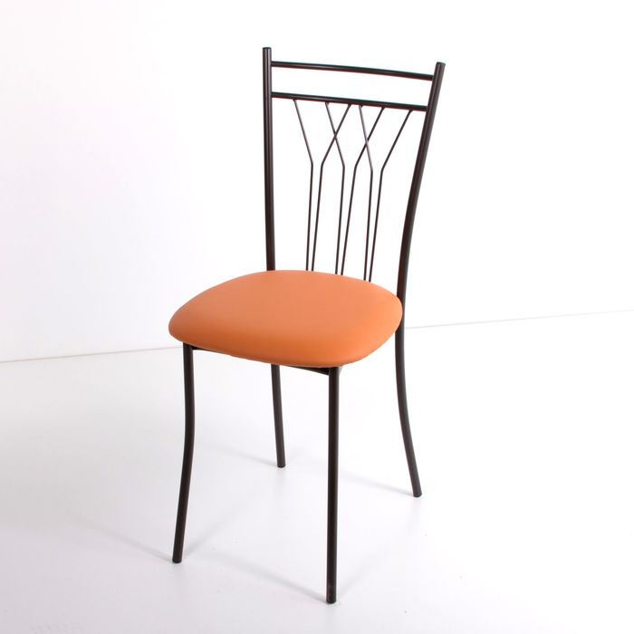 Стул на металлокаркасе Премьер СТ коричневый/оранжевый