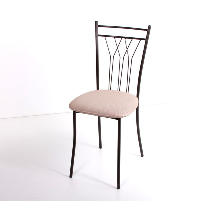 Стул на металлокаркасе Премьер СТ коричневый/бенгал слоновая кость