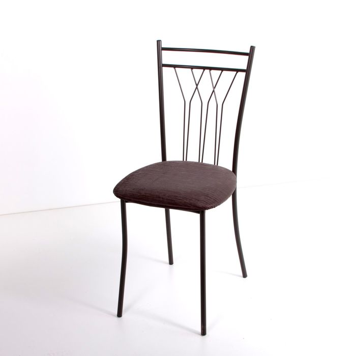 Стул на металлокаркасе Премьер СТ коричневый/бенгал бордовый