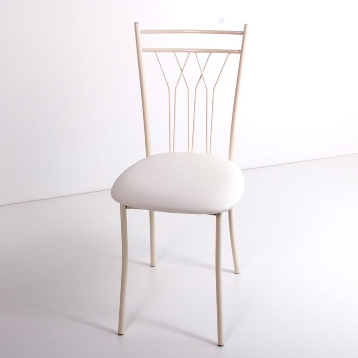 Стул на металлокаркасе Премьер СТ бежевый/белый