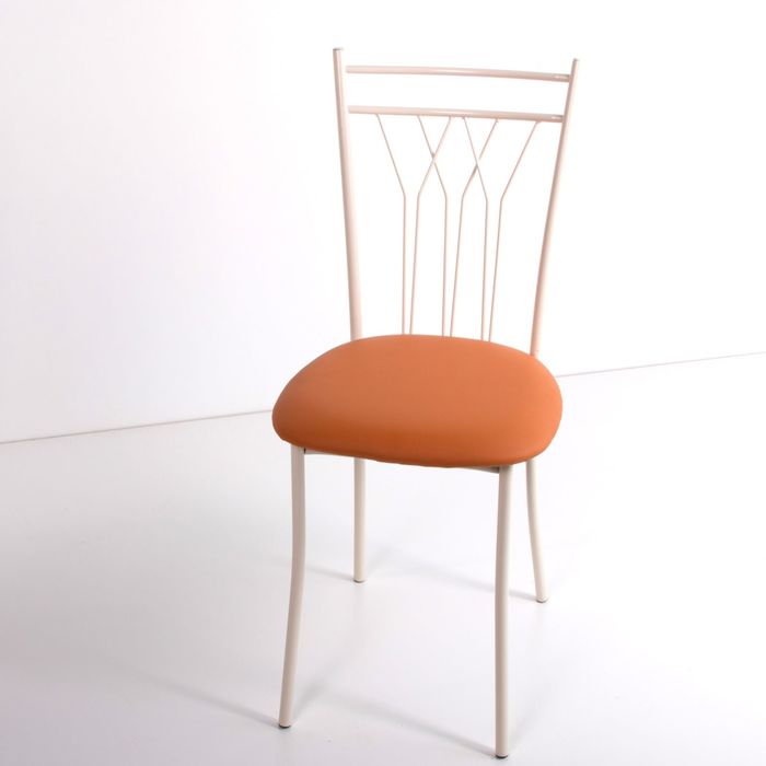 Стул на металлокаркасе Премьер СТ бежевый/оранжевый
