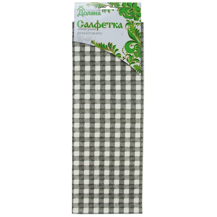 Салфетка для уборки 40х30 см, вискоза "Клетка"